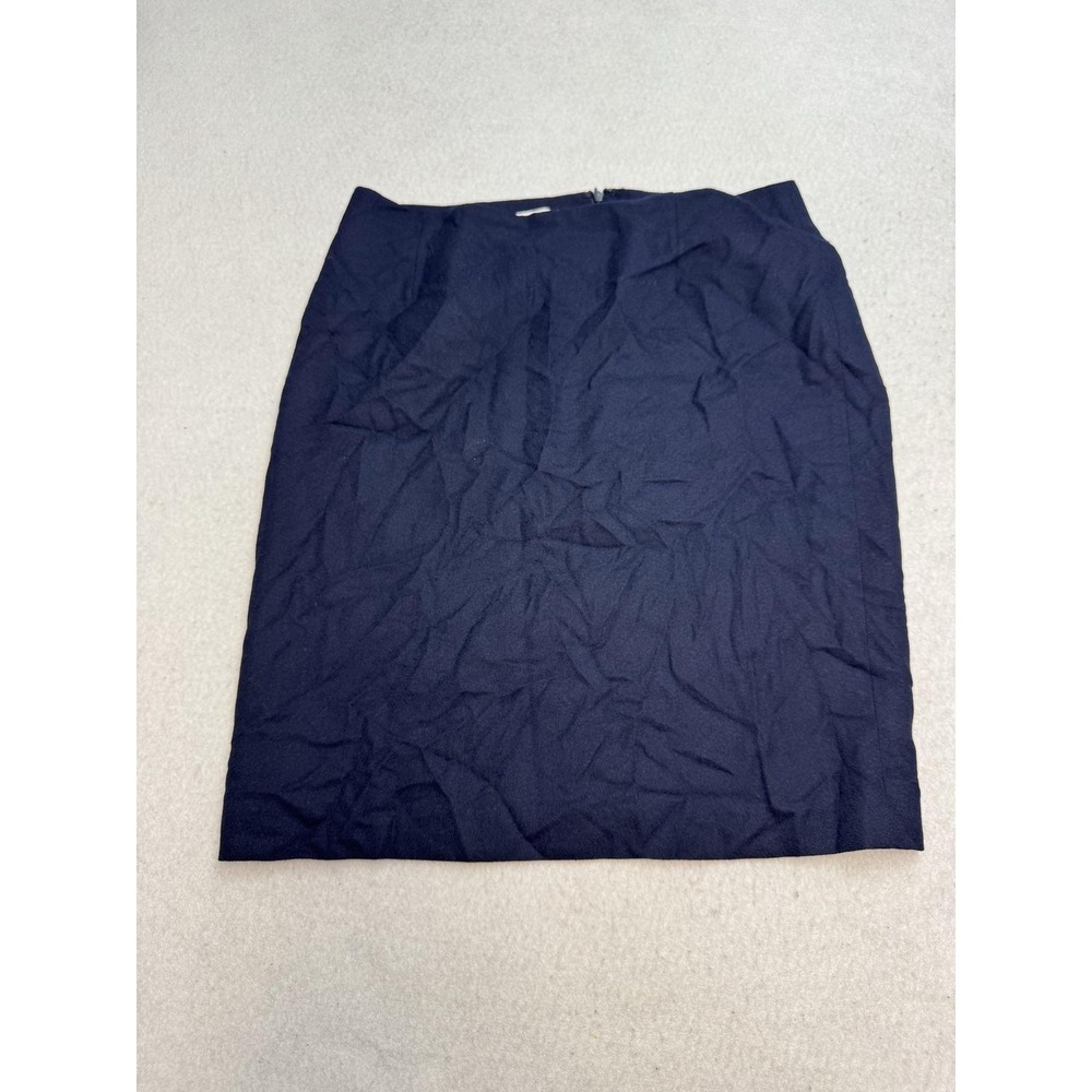 Pendleton Skirt Womens 10 Blue Wool Twill Pencil Knee Length‎ Lined Work Office